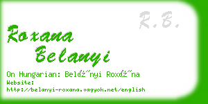 roxana belanyi business card